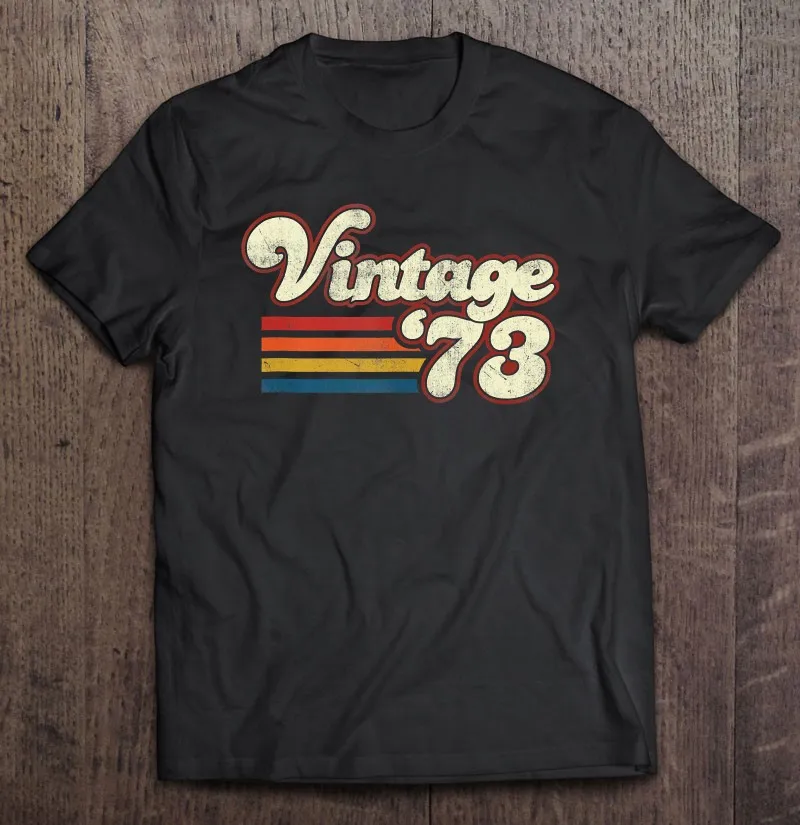 

Винтажная футболка для мужчин на день рождения 1973, футболка для мужчин, Мужская хлопковая футболка, эстетическая одежда, мужская футболка, ж...