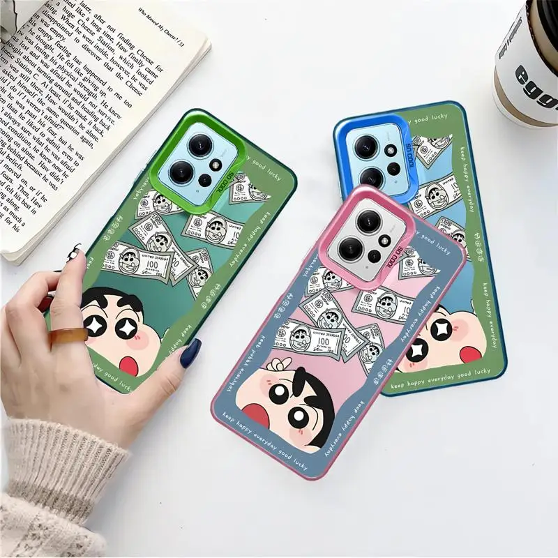 Мультяшный чехол C-Crayon S-ShinChan для телефона Xiaomi Mi 11 Lite 12T 13T Pro Poco X3 F4 F3 GT X5 C50 C51 мягкий