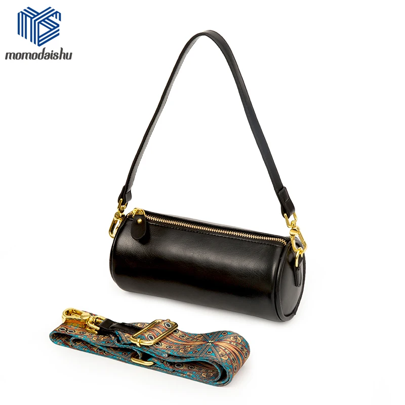 

2022 New Fashion Handbag Hot-selling Messenger Hand Bag Cylinder Bag Messenger Bag Ladies Genuine Leather Shoulder Bag