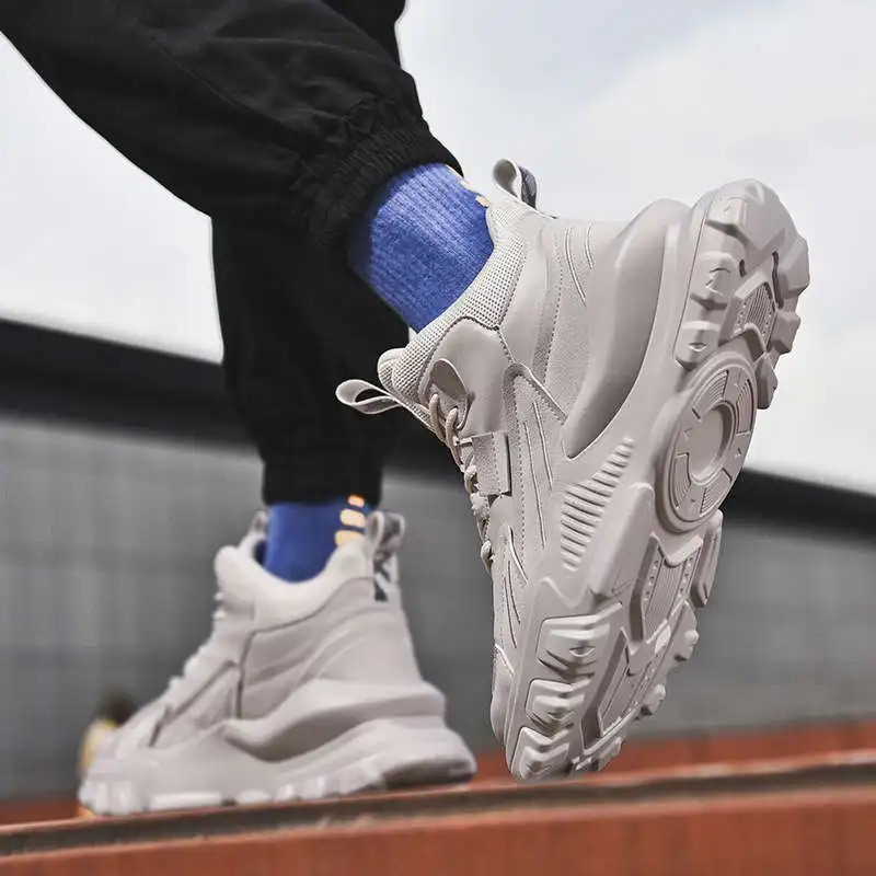 

Wedge Heels Men High Top Sneakers Flat Men's White Sports Shoes Tennis Luxury Brand 2022 Mens Designer Shoes Men's Boots Tennis