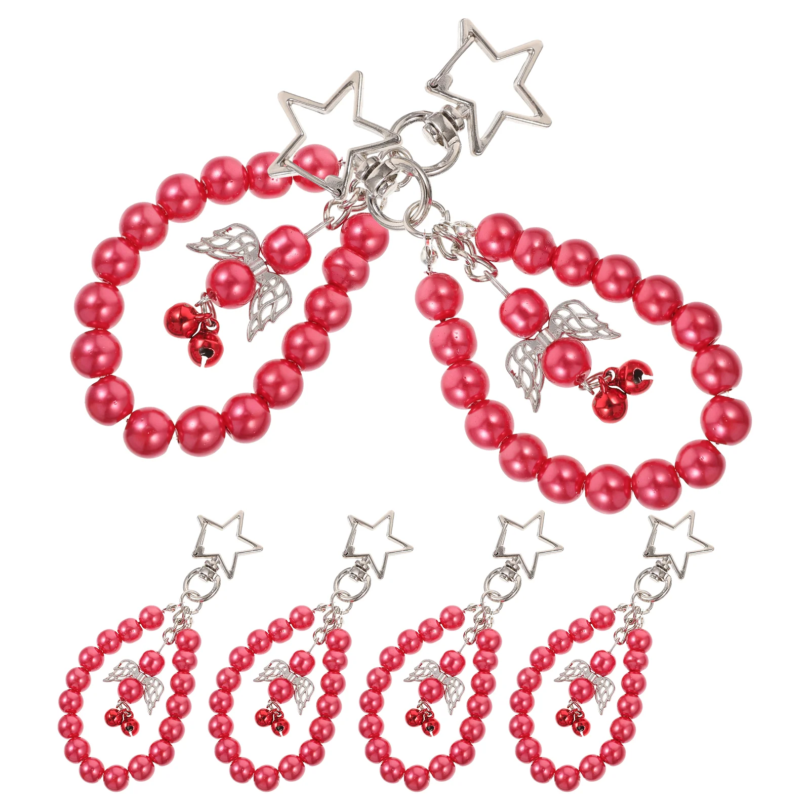 

6 Pcs Keychain Christmas Tree Pendants Props Xmas Bag Hanging Ornament Zinc Alloy Ornaments Elder