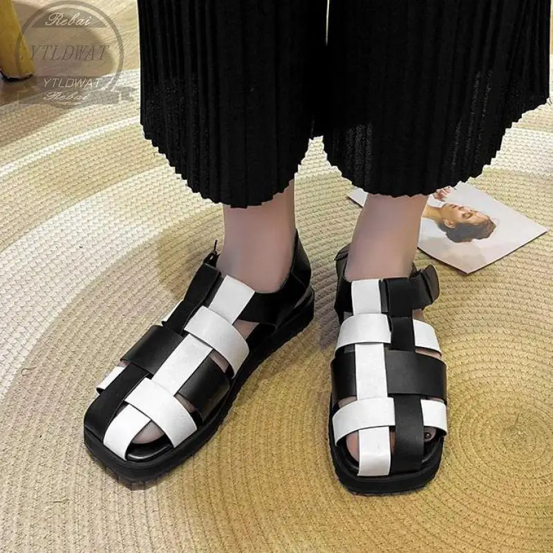 

Shoes Luxury Sandals 2022 New Summer Women's Heels Espadrilles Platform Multicolored Gladiator Girls Comfort Flat Closed
