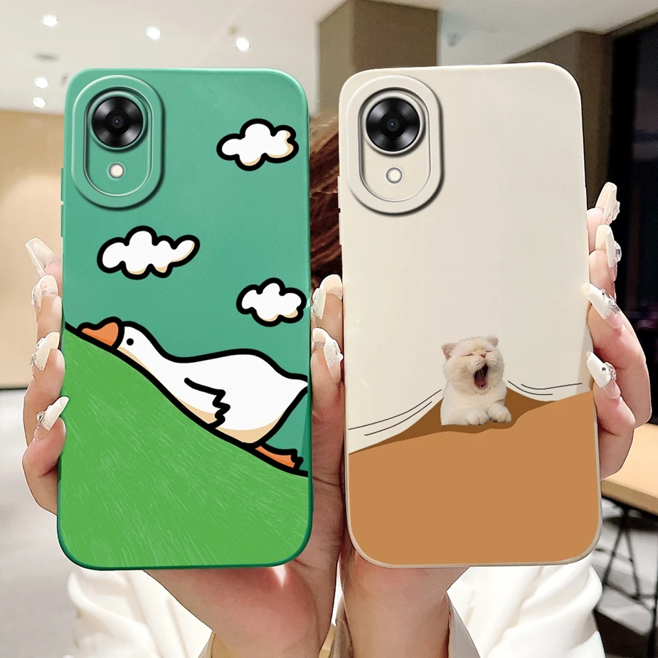 Для Oppo A17K чехол CPH2471 милый мультяшный окрашенный 6 56 ''Мягкие силиконовые