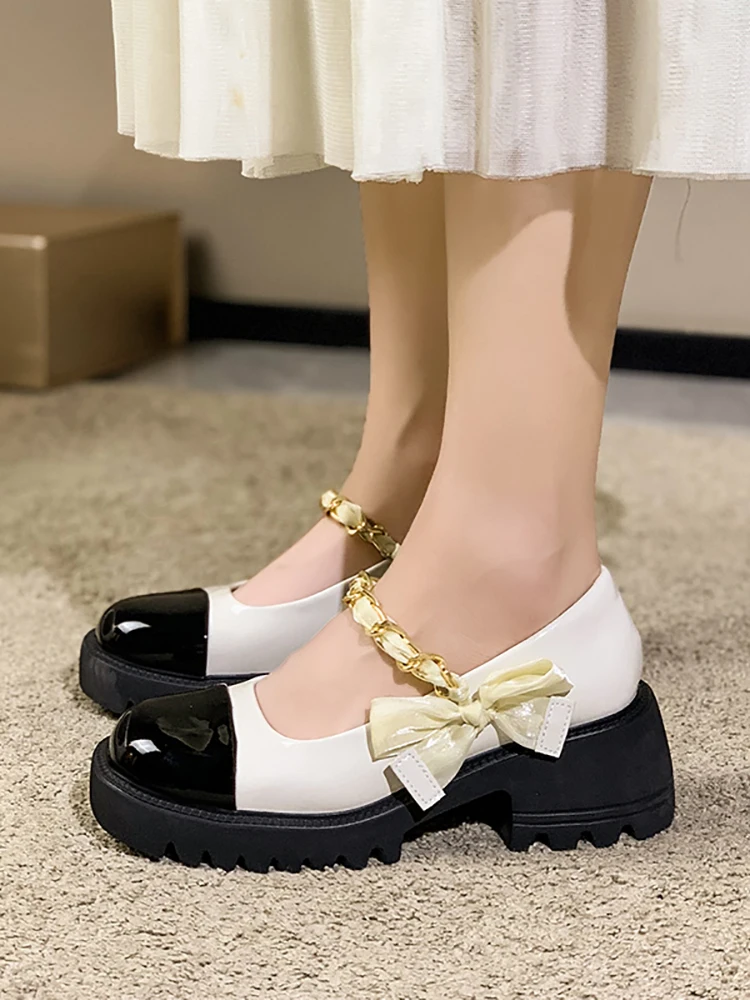 

Женские кроссовки с бантиком, повседневная обувь на платформе, с круглым носком, с закрытым носком, на осень