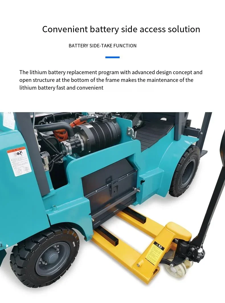 Высококачественный электрический литиевый вилочный погрузчик 48 В 1 5 т 2 3 тонны