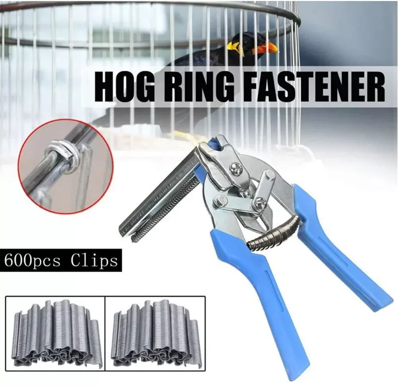 

Hog Ring Pliers + Hog Rings M Nails Poultry Cage Installation Tools Fences Netting Tags Traps Cage Dropshipping