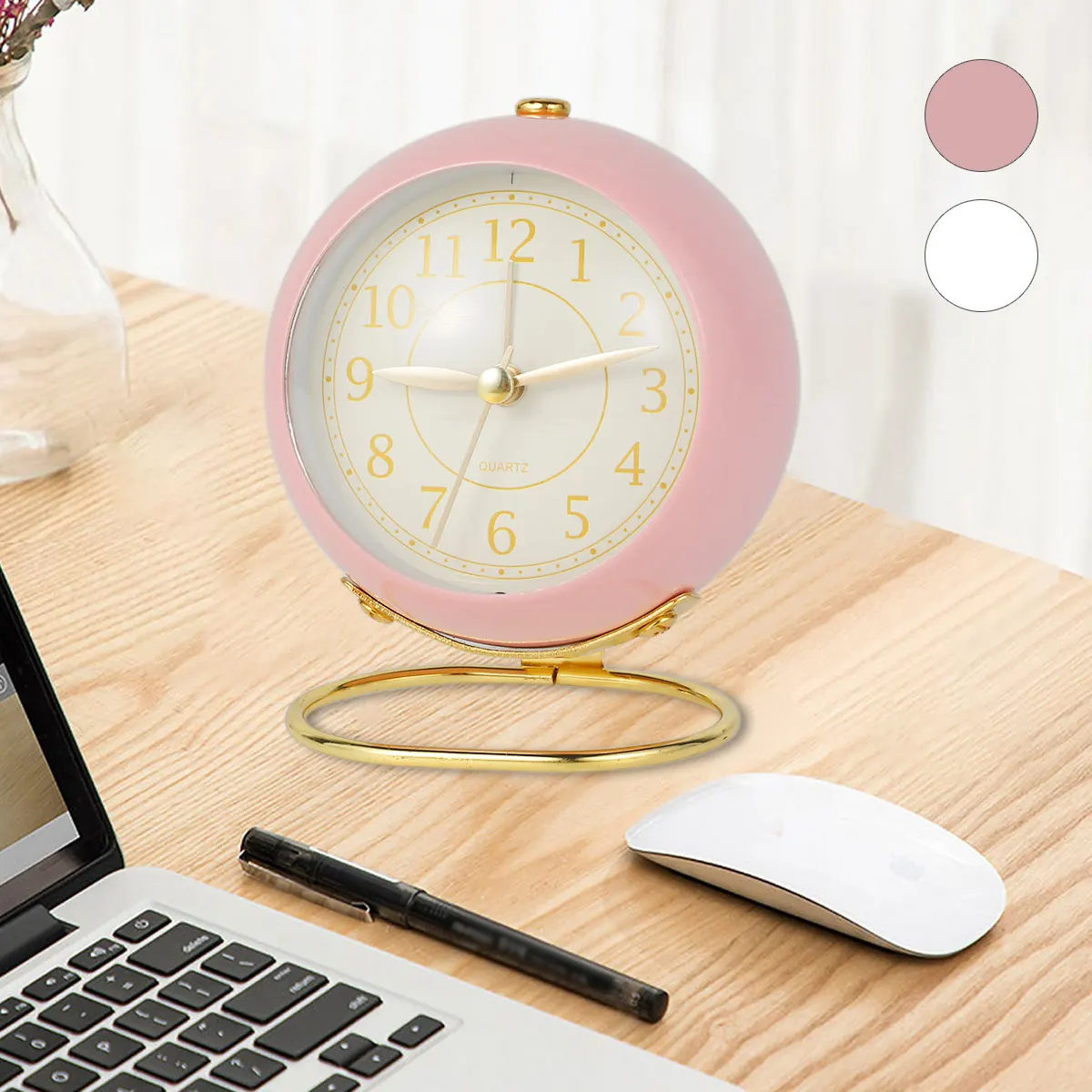 S Battery Operated Desk Alarm Clocks With Light Table Alarm 