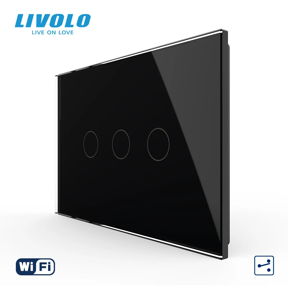 Настенный сенсорный выключатель Livolo стандарта США с Wi-Fi беспроводной
