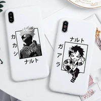 anime kakashi gaara naruto phone case for iphone 13 12 11 pro max mini xs 8 7 6 6s plus x se 2020 xr candy white silicone cover