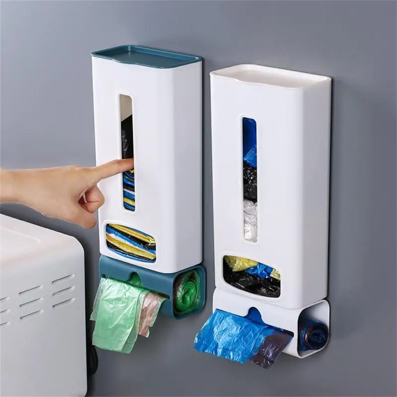 

Punch-Free Garbage Bag Storage Box Put Collector Wall-Mounted Kitchen Convenient Bag Removable Sorting Box