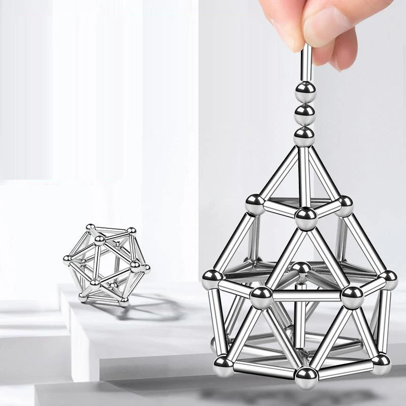 

Decompression Magnetic Building Blocks Toy Magnetic Bead Magnetic StickDIY Magnetic Ball Building Game Holiday Children's Gift