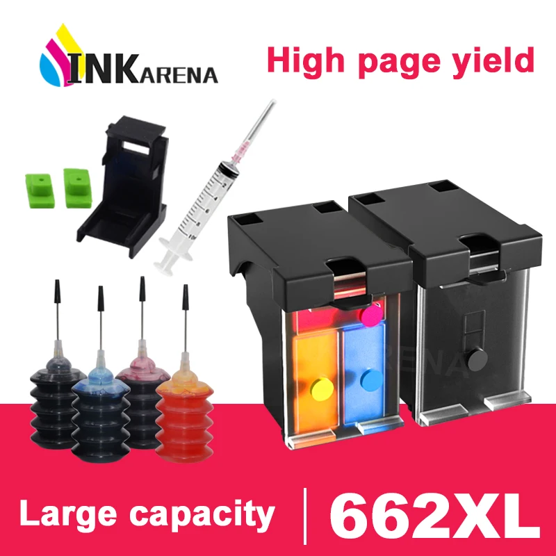 

INKARENA 662XL Replacement For HP 662 Ink Cartridge For HP Deskjet 1015 1515 2515 2545 2645 3545 4510 4515 4518 Printer 662 XL
