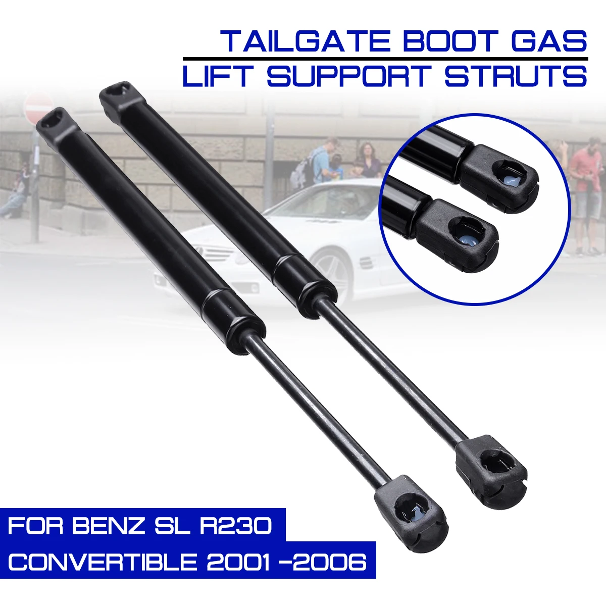 

Rear Trunk Tailgate Gas Spring Shock Lift Strut Support For Mercedes Rod Arm Bars Bracket for Benz SL R230 Convertible 2001-2006