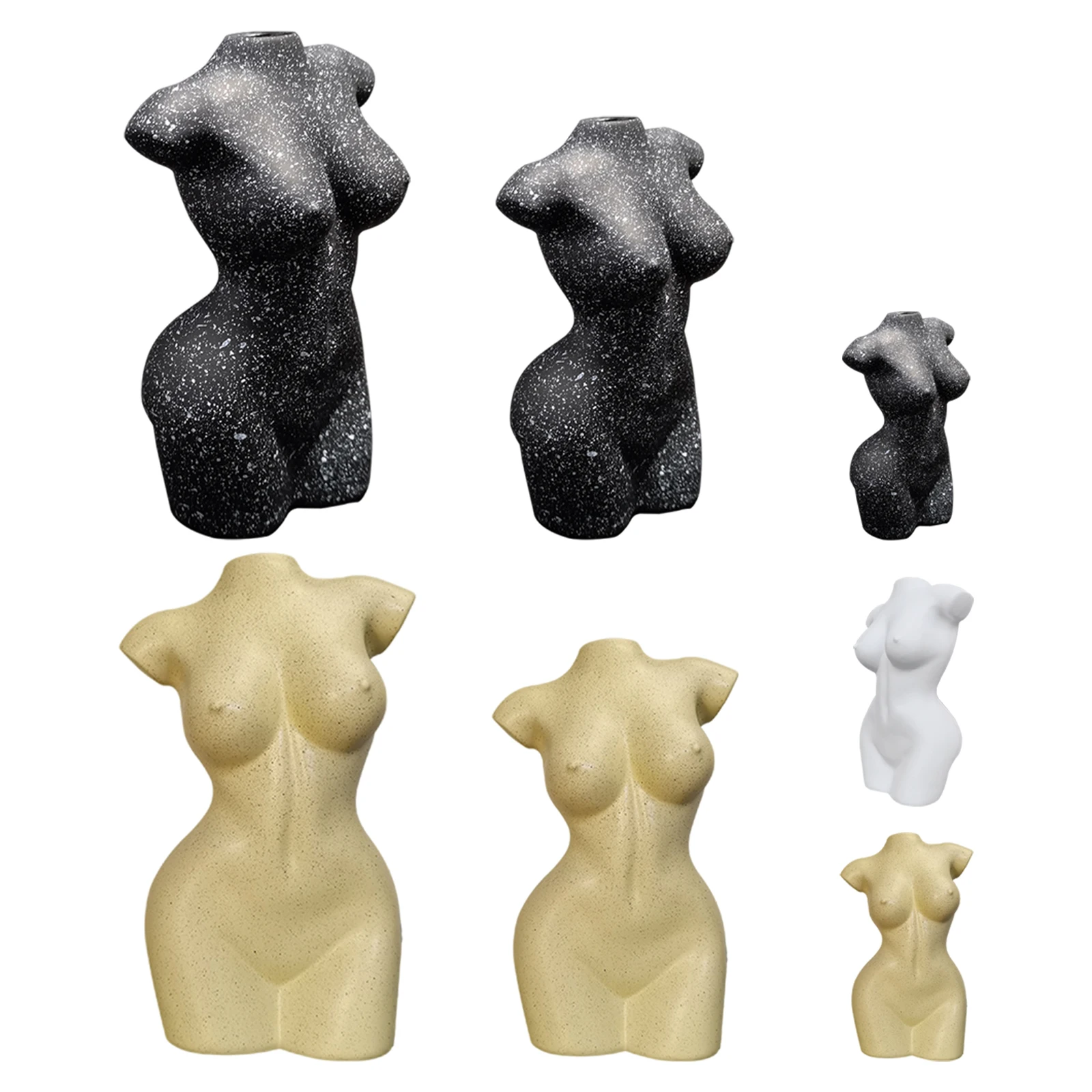 

Sexy Human Body Vase Dried Flower Simulation Flower Resin Bottle Living Room Floral Decoration Ornaments Art Home Decor