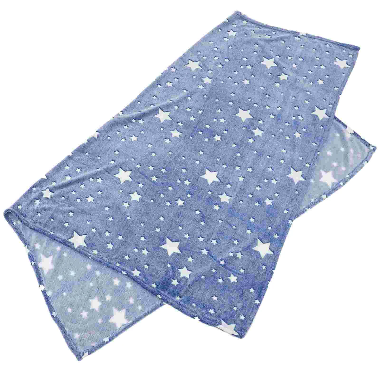 

Office Nap Blanket Sofa Throw for Kids Fluorescent Polyester Luminous Couch Fleece Blankets