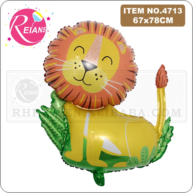 Постоянные воздушные шары из фольги с изображением льва и животных для детского