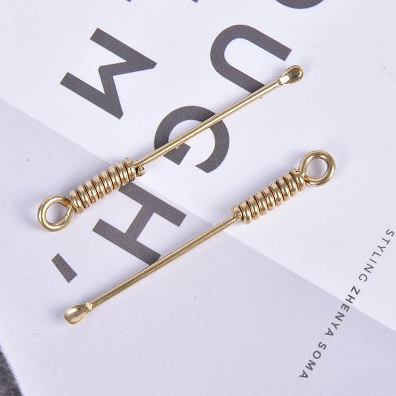 

Ear Pick Ear Wax Remover Vintage Brass Naked Women Keychains Creative Design