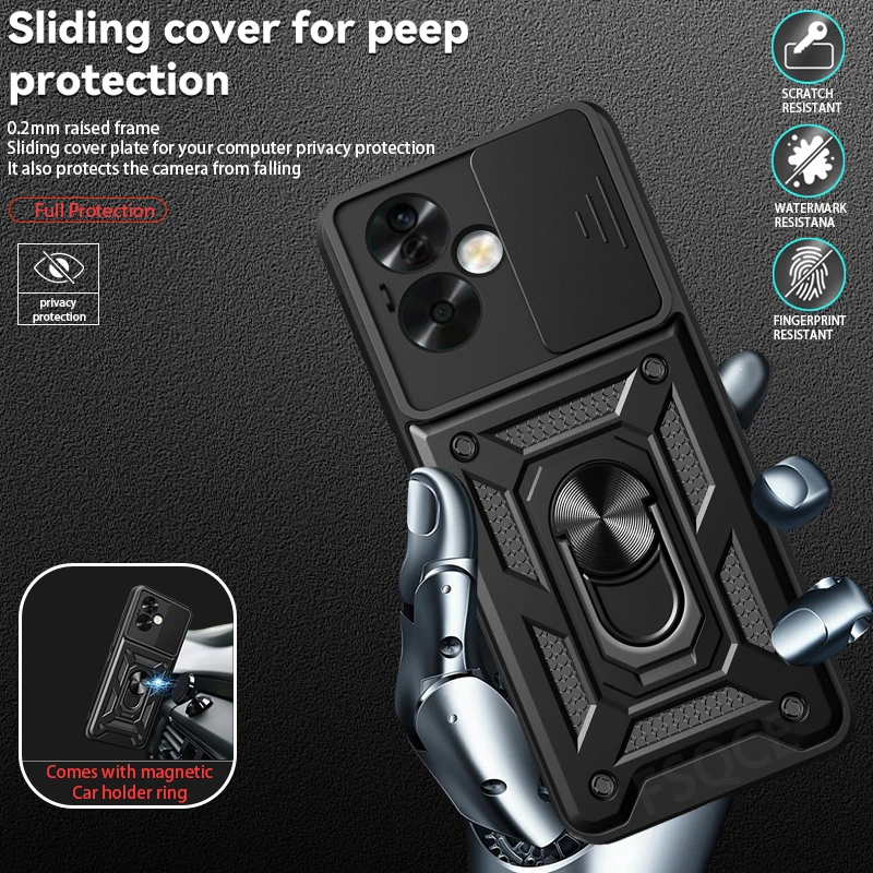 Для Oppo A79 5G чехол слайд-камера для телефона Защита OppoA79 A 79 CPH2553 магнитное