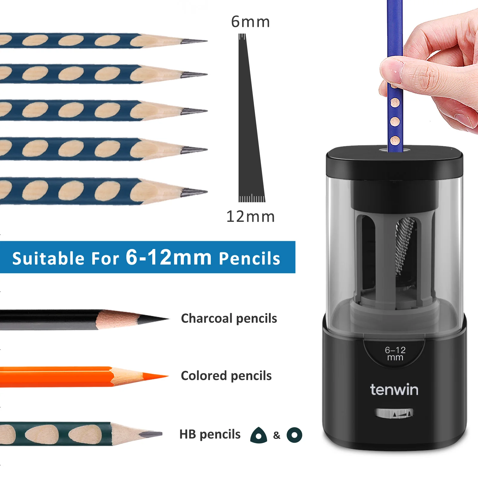 Sharpener Mechanical Bulk Usb For Kid School & Office Supplies With Spiral Tool Holder