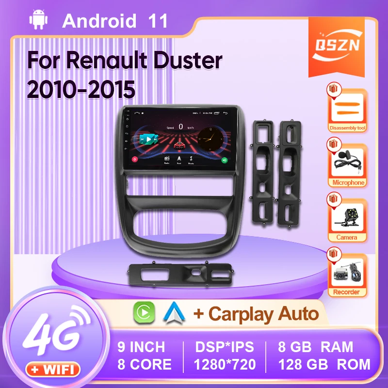 

Автомагнитола 2DIN Android для Renault Duster 1 2010-2015 для Nissan Terrano 3 2014-2022 мультимедийный видеоплеер навигация Carplay