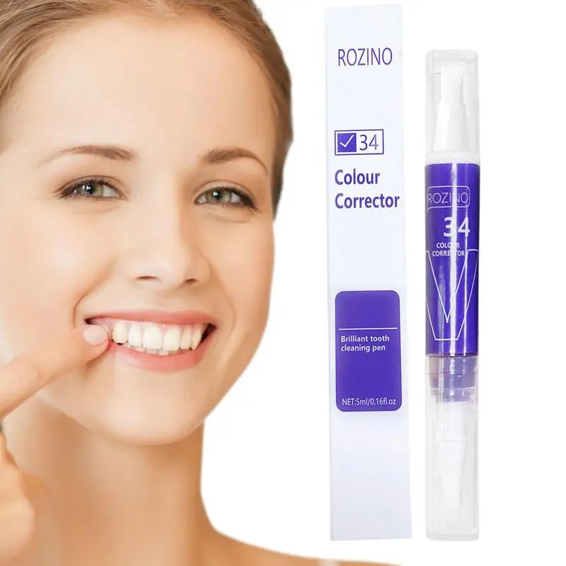 

Teeth Whitener Gels Purple Whiten Gel Pen Colour Corrector Mint Flavor Tooth Stain Removal For Dark Stains From Coffee Tea Wine