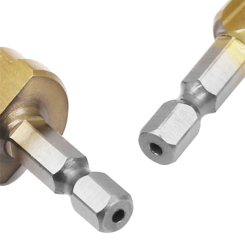 Набор ступенчатых сверл из быстрорежущей стали с титановым покрытием для дерева