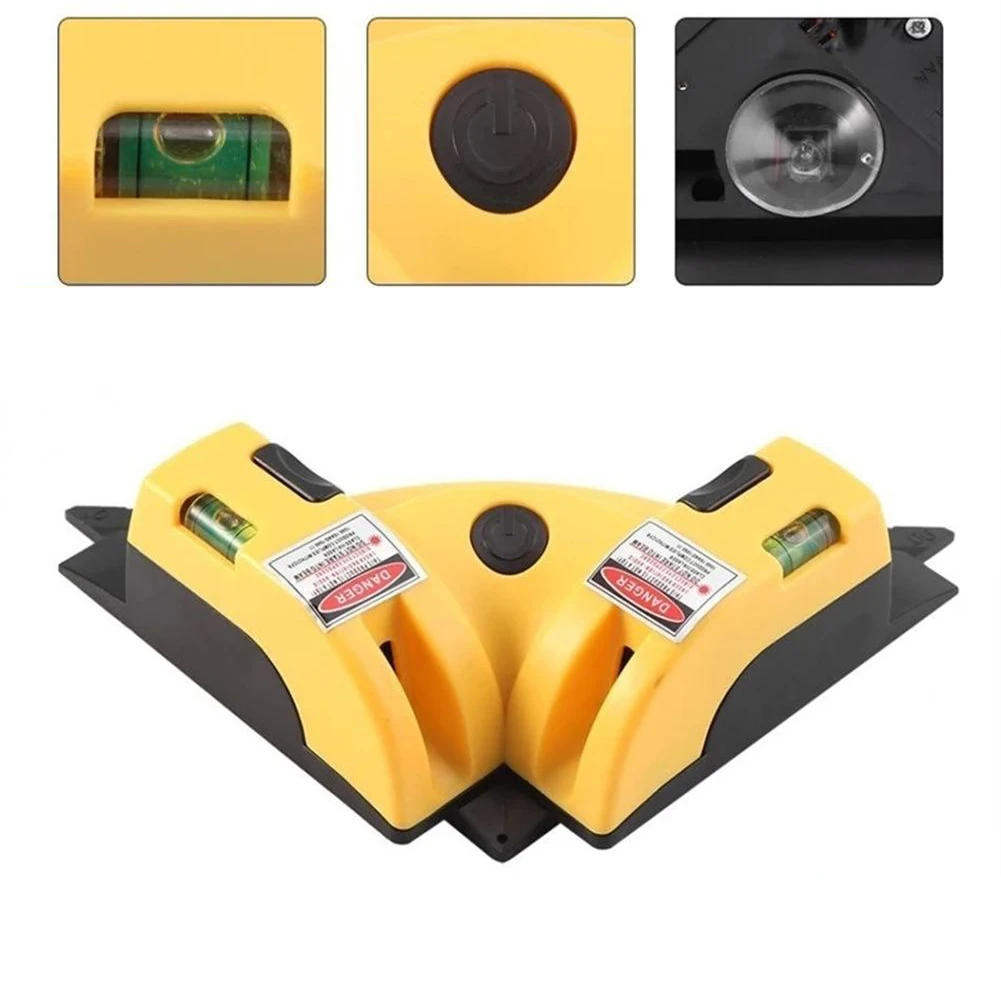 

19.5*10.5*6cm Right Angle 90 Degree Square Level W/ Suction Cups Infrared Measuring Tool Level Tool For Flooring Tile Layouts