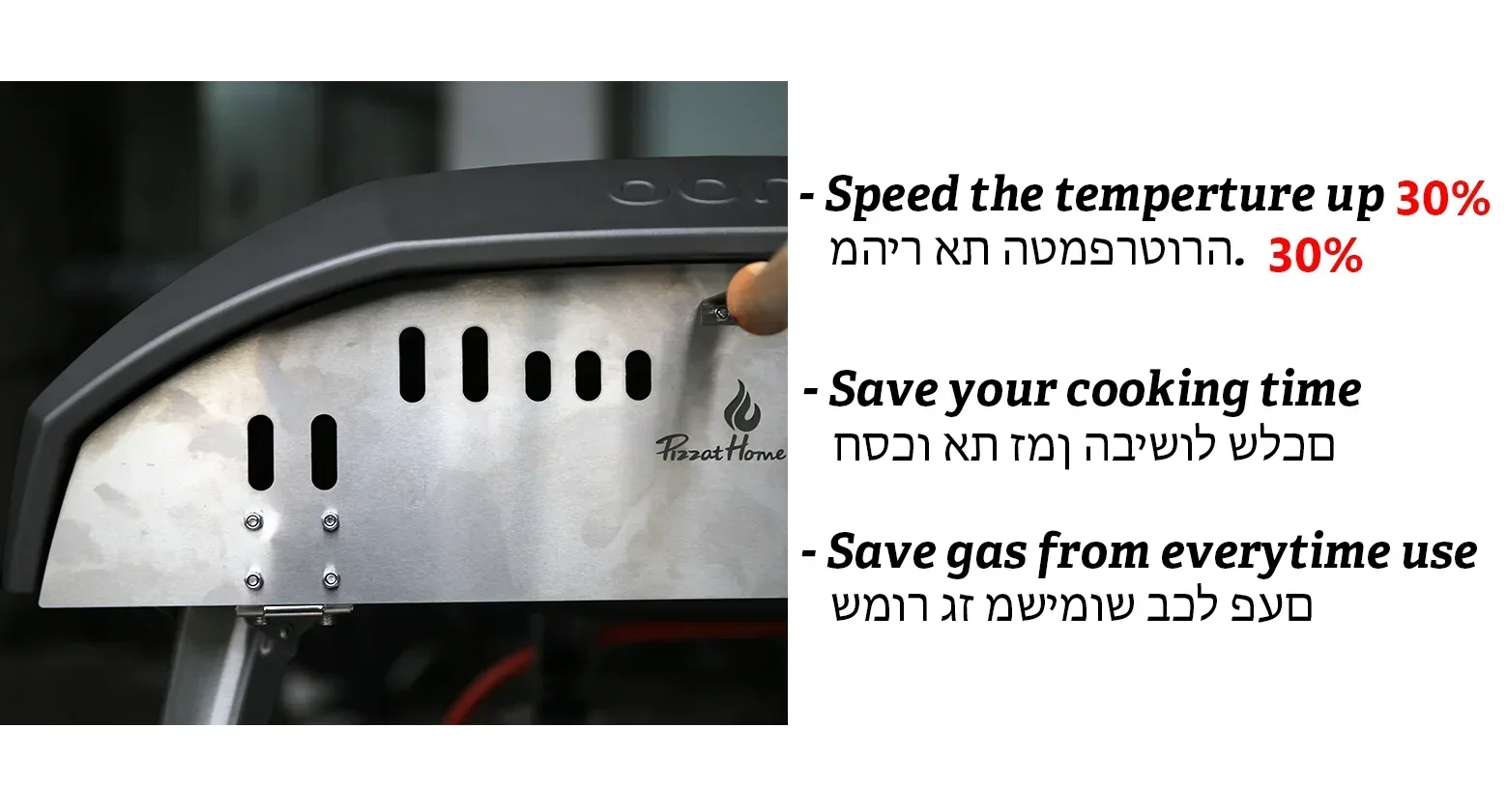 16/12 Zoll Pizzaofentür Edelstahl Perfekt Größe für OONI Koda