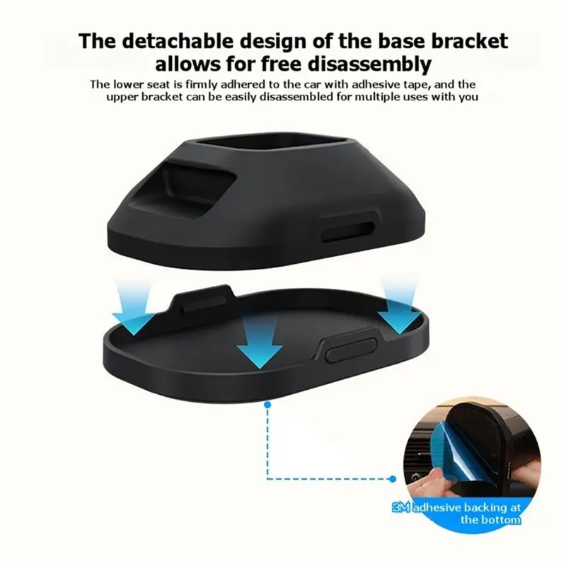 Фото B03B-Держатель для DJI Pocket 4P с быстрым креплением - съемная силиконовая подставка для автомобиля и рабочего стола, аксессуар №4