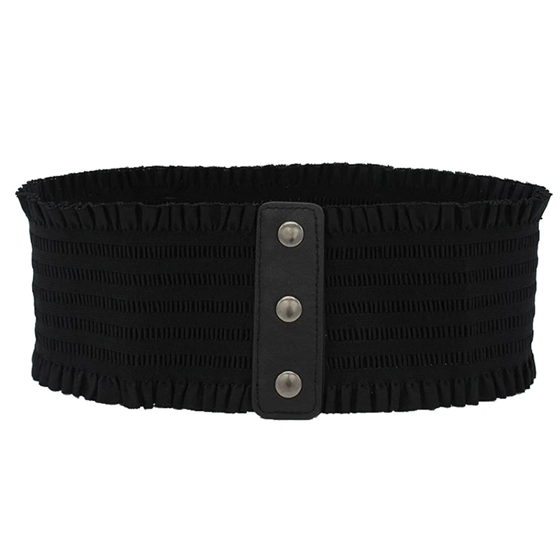 

Новый дизайн, женский черный, белый эластичный широкий пояс из искусственной кожи, дизайнерский пояс для пальто для женщин