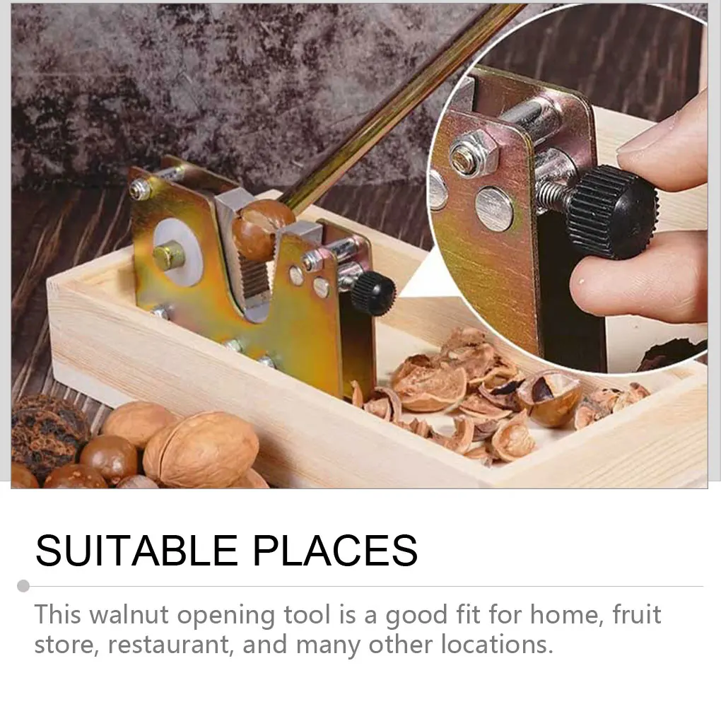 

Nut Opener with Handle Walnut Opening Cracking Tool Peeling Machine