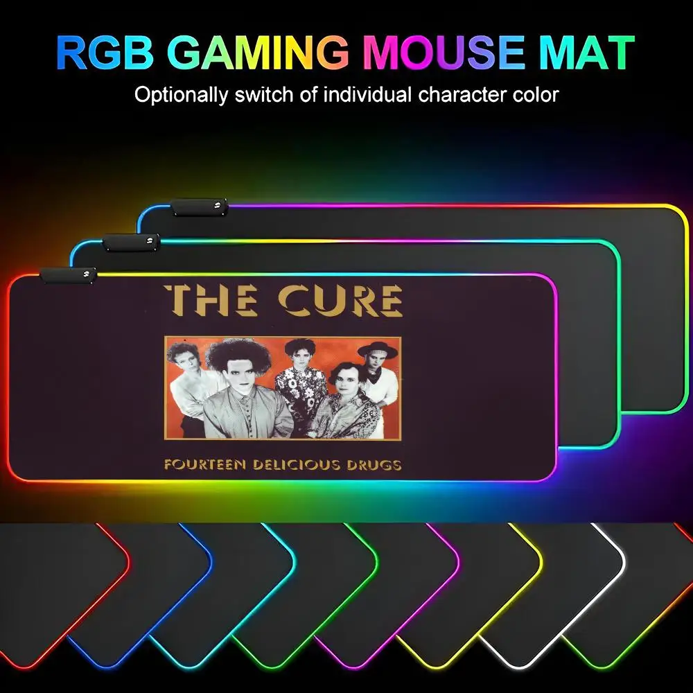 Коврик для мыши The Cure Robert Smith Gamer RGB Deskmat клавиатуры Игровые ноутбуки Светодиодный