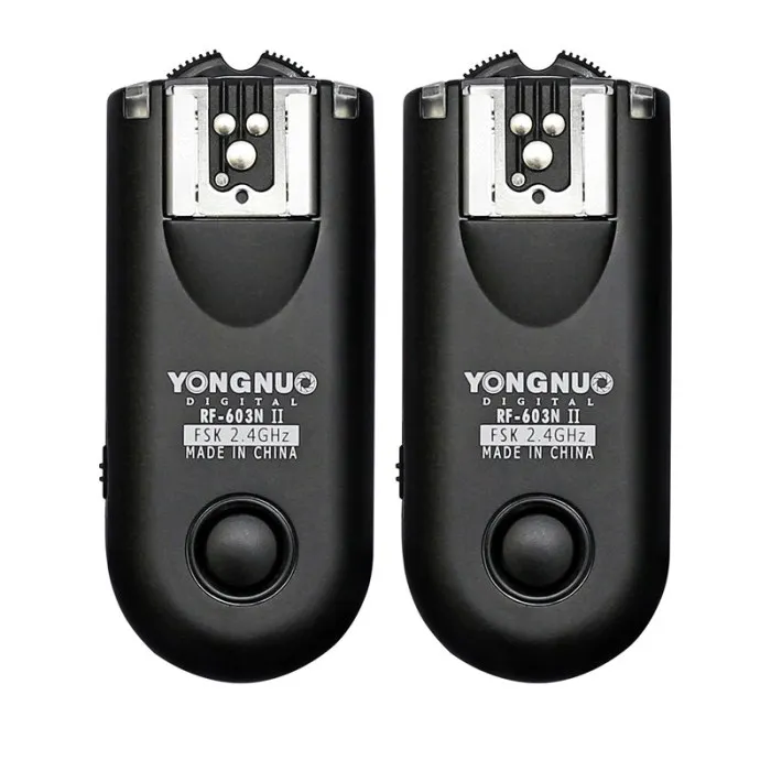 Фото Yongnuo RF-603 II RF 603 II Беспроводной триггер вспышки 2 трансиверы для NIKON D7000 или Canon 5D 7D 100D №2