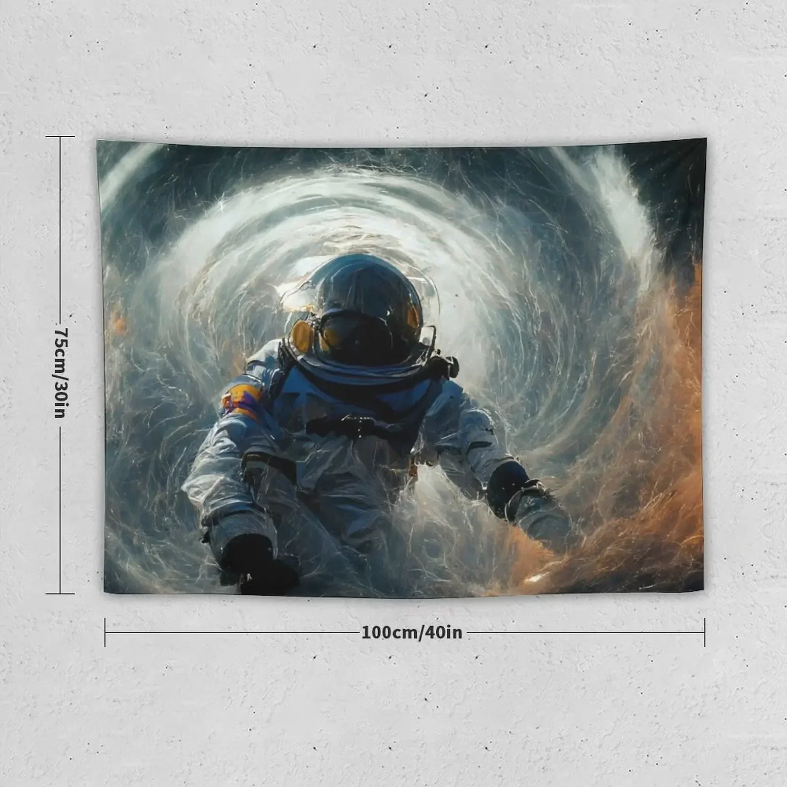 Астронавт падает в космос вихревой Midjourney гобелен украшение комнаты Аксессуары