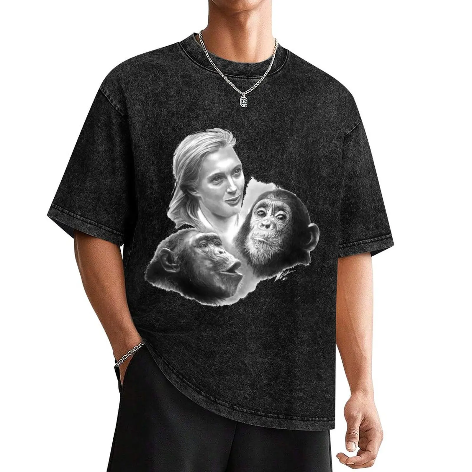 Футболка YOUNG JANE GOODALL мужские хлопковые футболки рубашки для тренировок в стиле