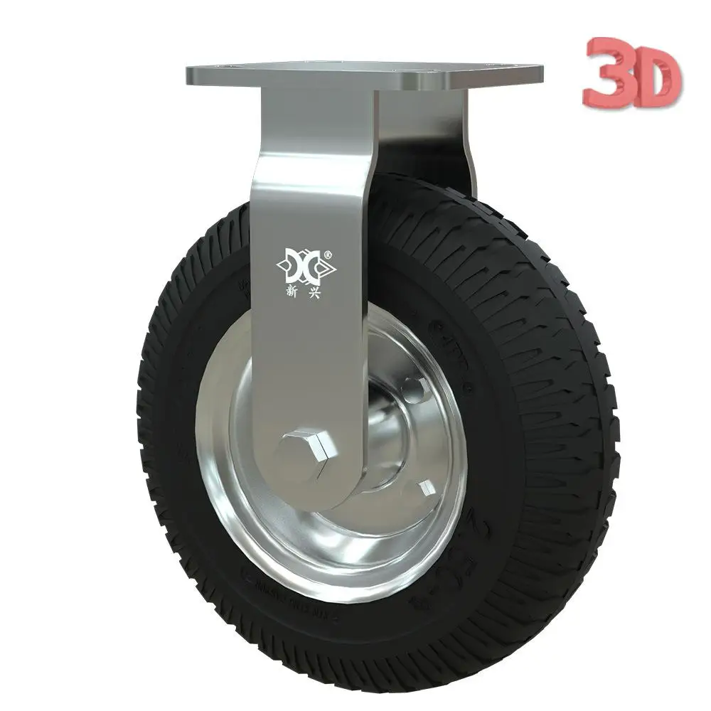 

1 Pc Caster Factory 8-inch Inflatable Rubber Directional Wheel Air Hotel Service Garage Entrance Cart Luggage Trolley