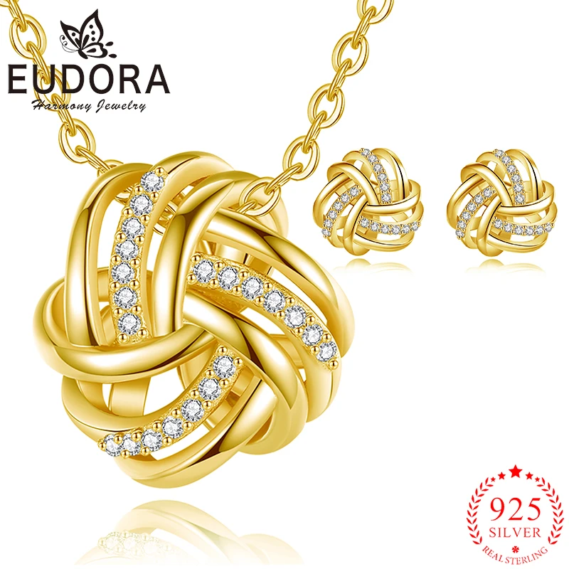 

Комплект из колье и серёг, из серебра 925 пробы