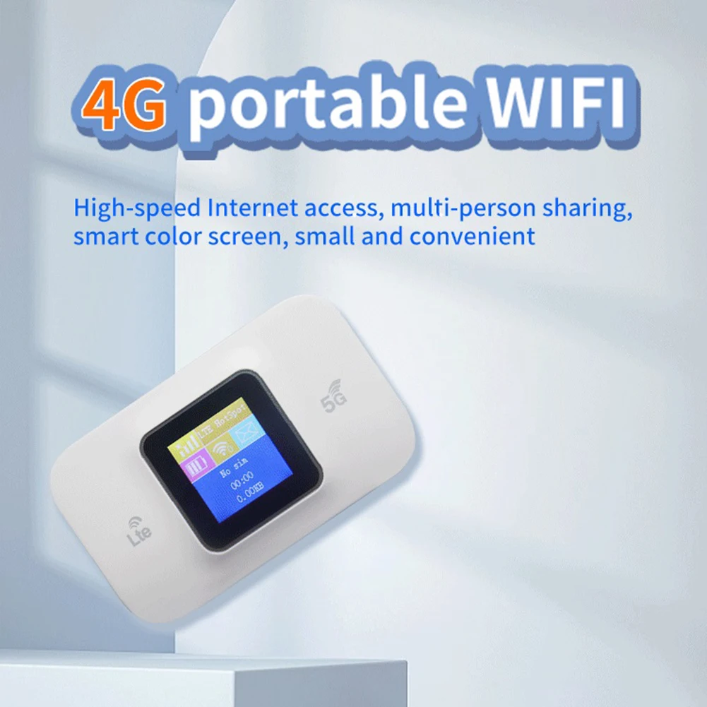 

4G Wi-Fi роутер цветной ЖК-дисплей с SIM-картой 150 м портативный роутер со встроенной батареей 3000 мАч переносной Карманный Wi-Fi роутер