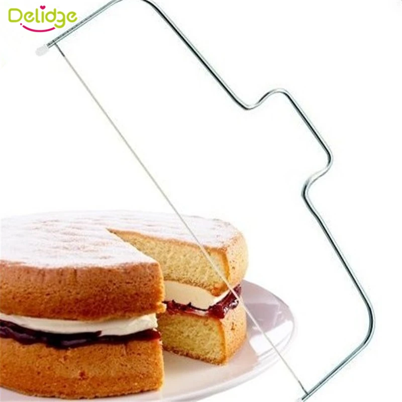 

Adjustable Stainless Steel Wire Cake Cutting Leveler Bread Slicer Cake Pizza Cutter Pastry Delaminator Kitchen Baking Tool