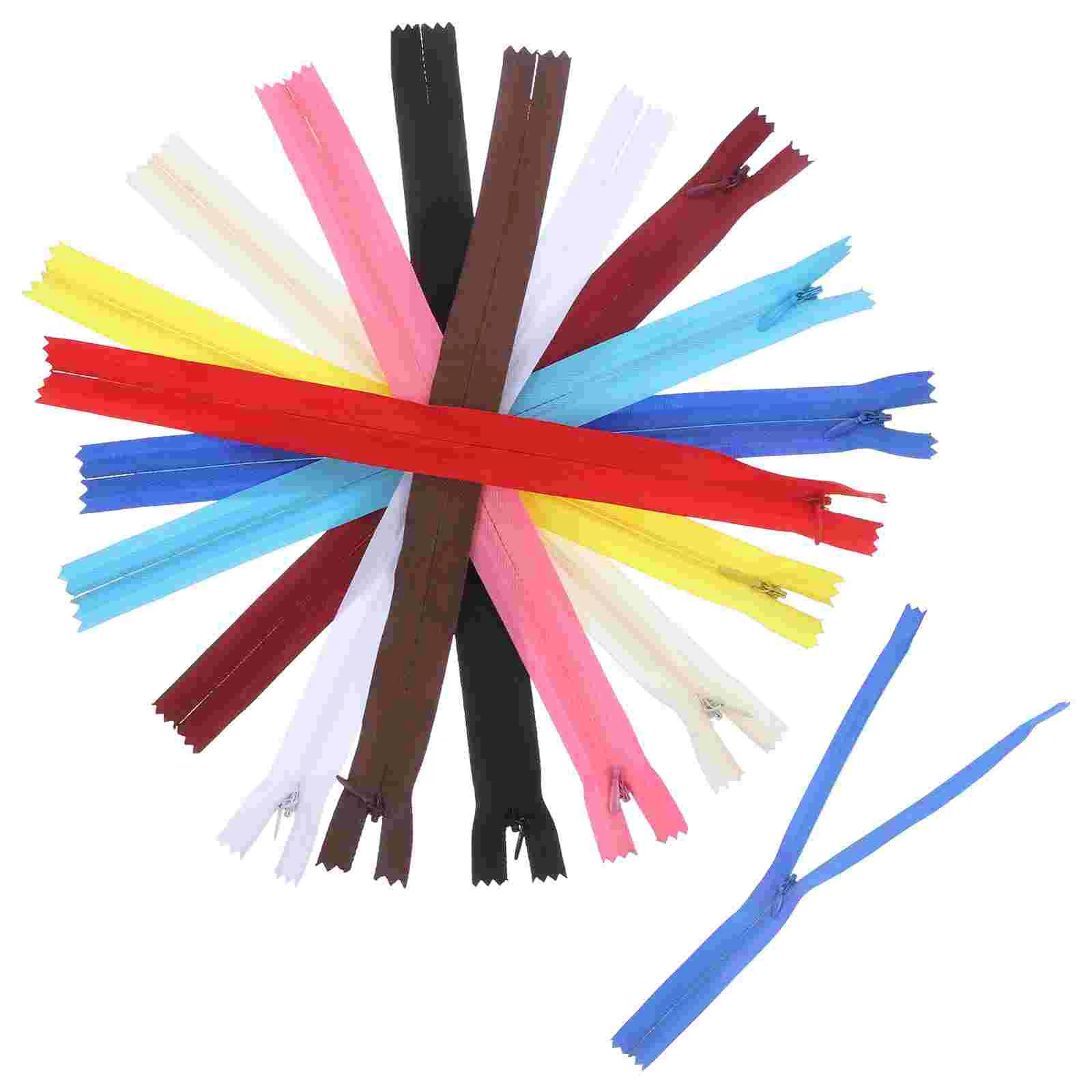 

20 Pcs Color Invisible Zipper Pants Zippers Material Colorful DIY Sewing Zinc Alloy Replacement