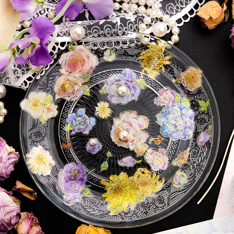 Рисунок 2 - наклейки-Коллажи с цветами