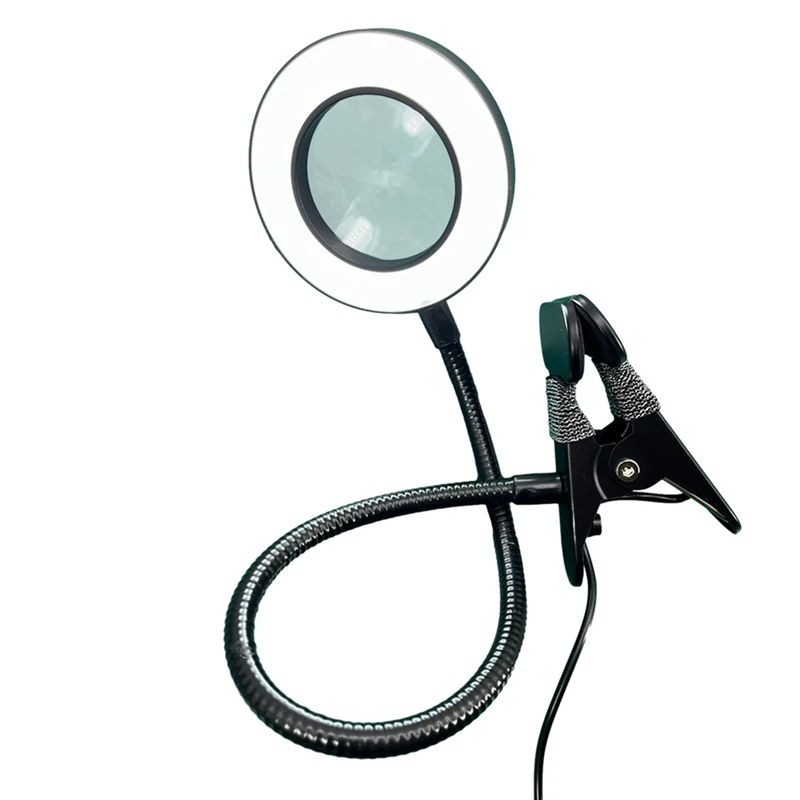 Clip-Type Led Magnifying Glass Non-Slip Equipment Clamp Portable Desk Lamp