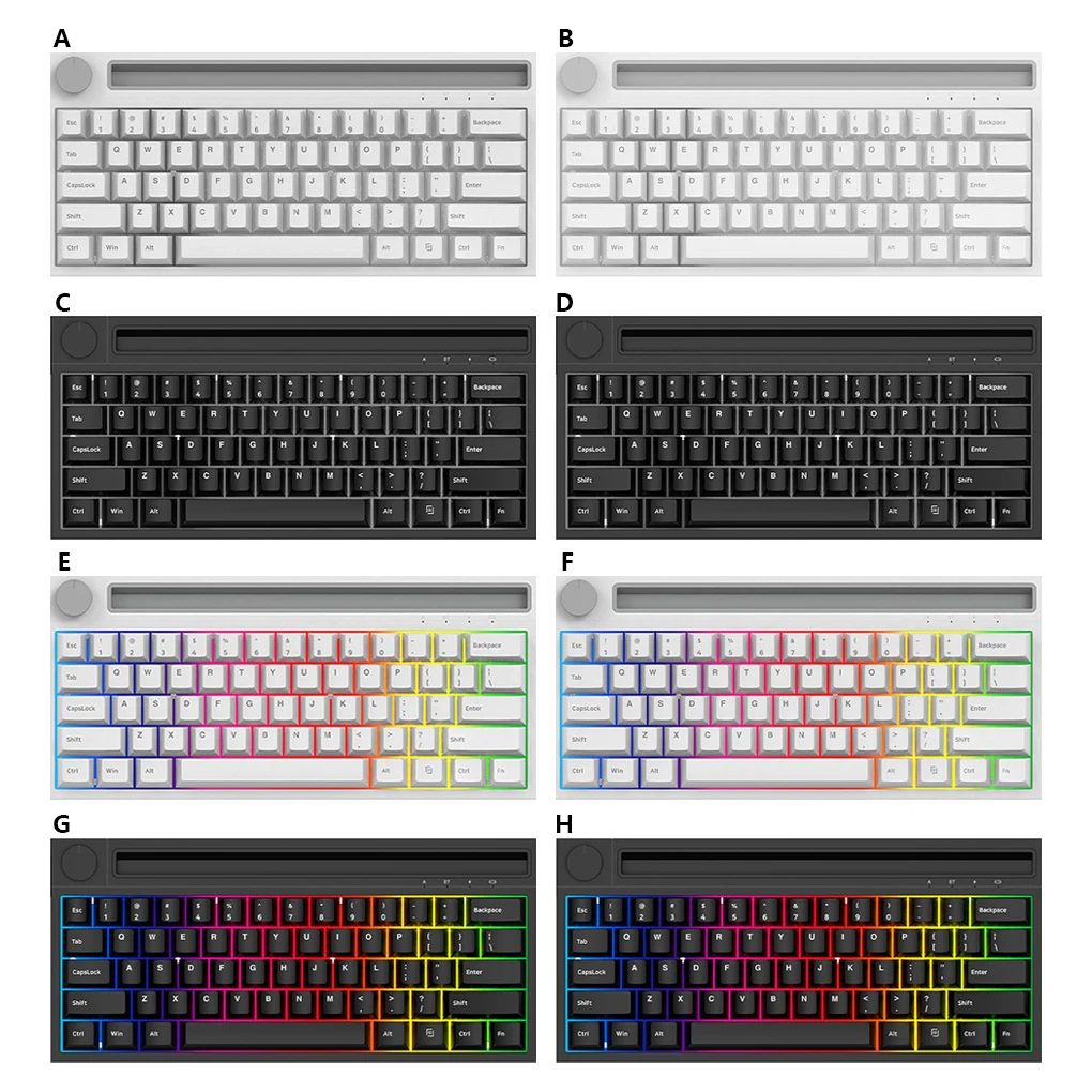 

Gaming Keyboard Wireless RGB Light Computer Supply Dual Mode Game Play Device Keyboards with Wrist Rest Input Devices