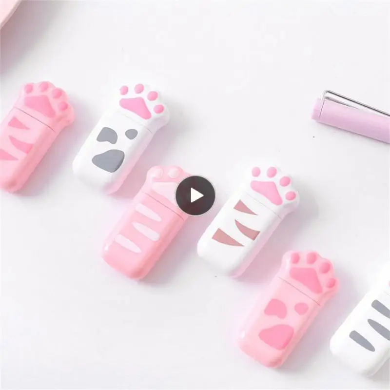 

Stationery Kawaii Writing Helper Correction Tape Cute Solid Color Altered Tape Learning Supplies Correction Cat Claw Roller Glue