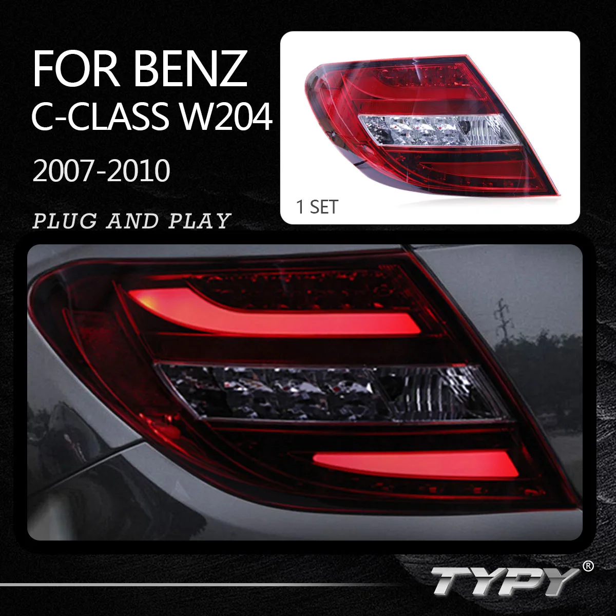 

Автомобильная задняя фара, Модифицированная Рабочая задняя фара, Рабочая лампа, сигнал поворота для Mercedes-Benz C Class W204 2007-2010