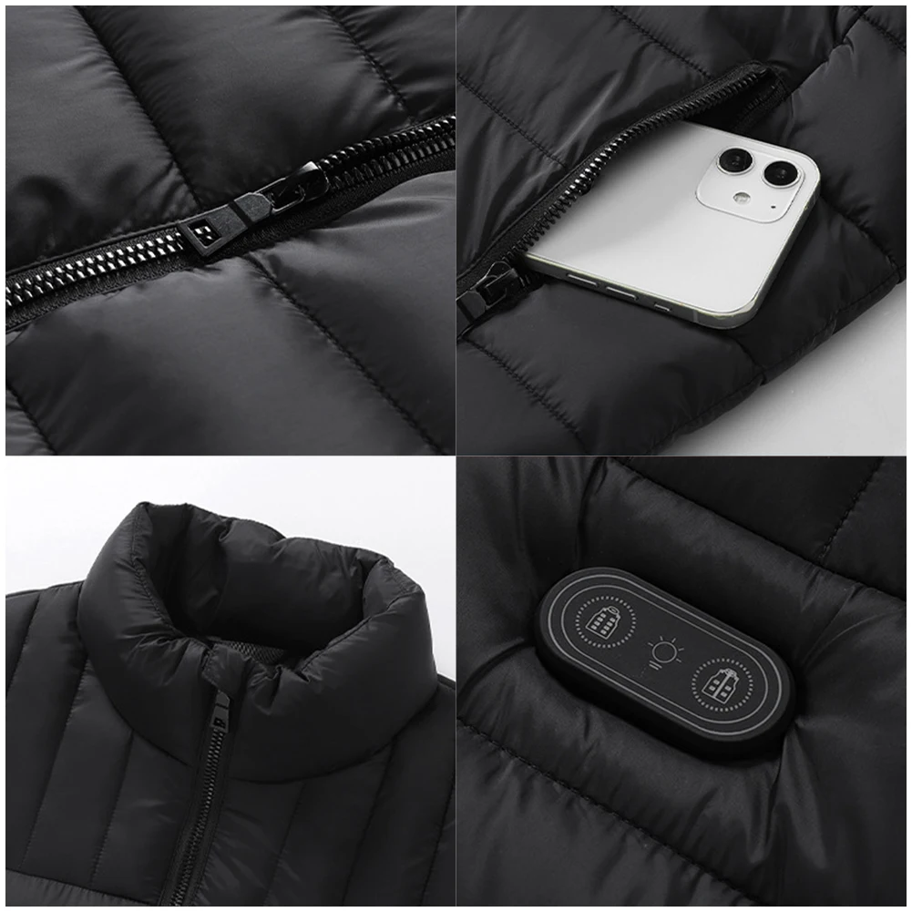 15 жилет с электрическим подогревом USB зимние теплые куртки пальто спортивная