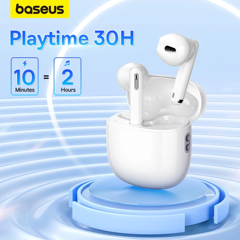 

Baseus WX5 True Wireless Earphone Bluetooth 5.3 0.06' Low Latency TWS Headphone 4-Mic ENC Call Earbuds 30 Hours Long Battery
