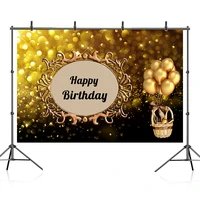 bonvvie happy birthday anniversary party decoration backdrop gold balloon glitter dots photography background for photo studio