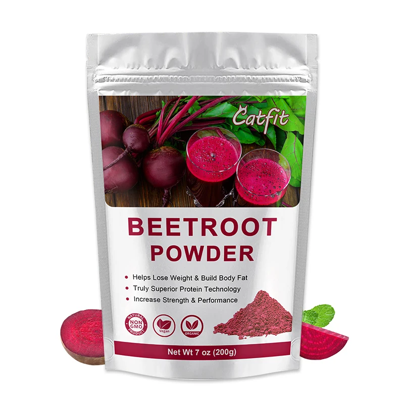 

Вегетарианский гигиенический чай Catfit Beetroot 200 г для снижения веса, ускоряет кровообращение из оксида азота, стамина, противовоспламеняющийся продукт