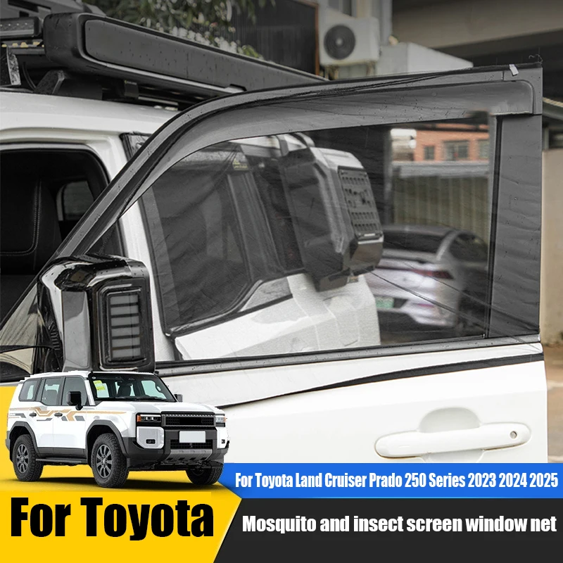 Фото Для Toyota Land Cruiser Prado 250 Series 2024 2025 автомобильная сетка от комаров и насекомых и внешние защитные компоненты №3